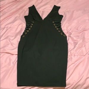 Green tight dress